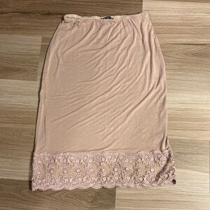 POL Blush Lace Pencil Skirt Medium